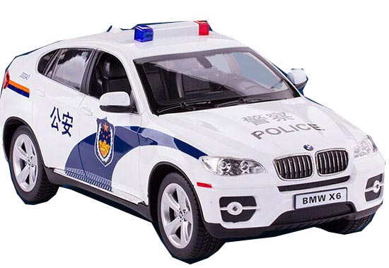 1/14 Large Scale White BMW X6 Police Car With Alarm Device