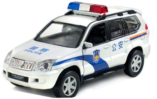 1:32 Scale Kids White Police Theme Toyota LAND CRUISER PRADO